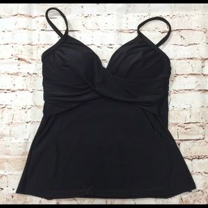 New black slimming tankini swim top